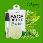 CHOOSEY FACE DETOX KONJAC SPONGE AND CLEANSING OIL #03 GREEN TEA (สูตรสำหรับผิวแห้ง ลดริ้วรอยและจุดด่างดำ) ส่ง ems ฟรีค่ะ