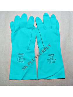 ถุงมือไนไตรสีเขียว ยาว 13"