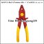 KNIPEX 98 62 01 คีมปากจิ้งจก หุ้มพลาสติกกันไฟ 7"
