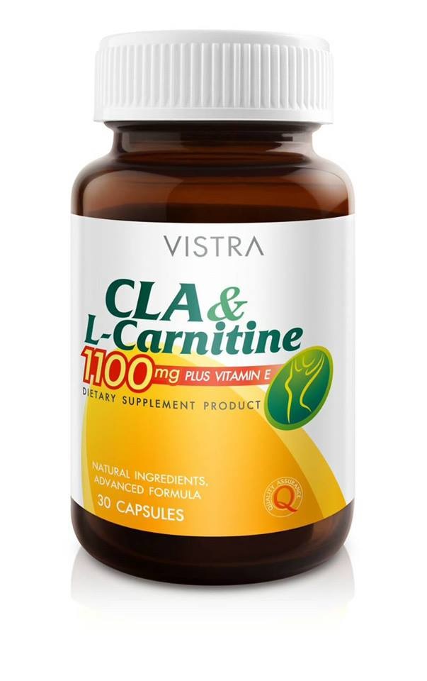 Vistra CLA&L-Carnitine Plus Vitamin E 30 แคปซูล