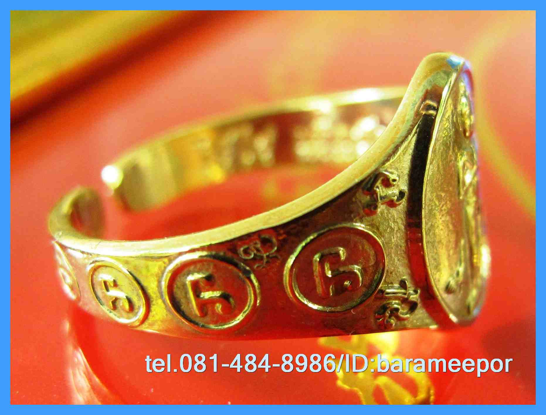 แหวน ไอ้ไข่ เด็กวัดเจดีย์ รุ่นสรงน้ำ ปี 2558 ขนาด 21 มิล ปรับขนาดได้ เนื้อทองเหลืองหนา สภาพใหม่