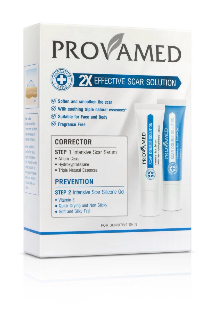 แพ็คคู่ ลดเลือนแผลเป็น Provamed 2X Effective Scar Solution บรรจุ 2 หลอด