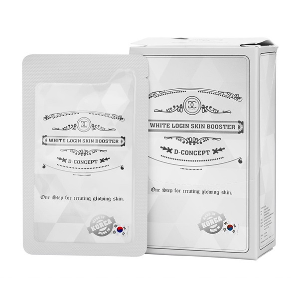 D-concept White Login Skin Booster (บูสเตอร์รกม้า ผสานน้ำมันจระเข้) ยกกล่อง 1 กล่อง มี 12 ซอง