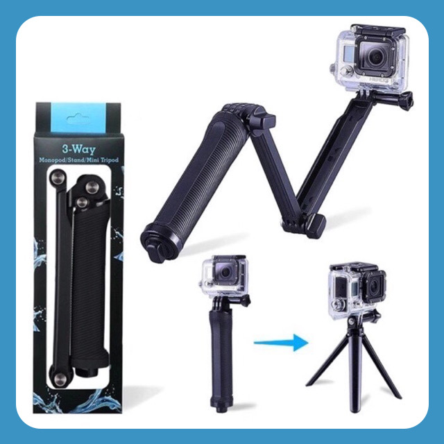 ขาตั้งกล้อง 3-Way ไม้ Gopro/SJCam/Xiaomi YI Monopod