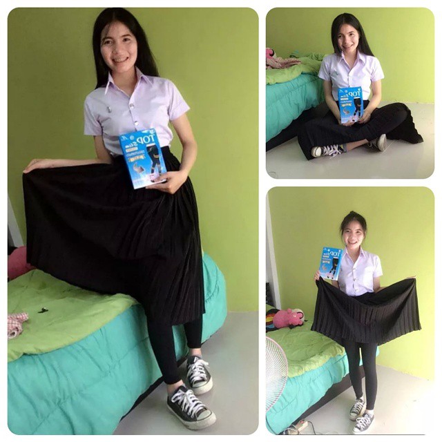 Top Slim Leggings เลคกิ้ง กางเกงขาเรียว (สีเนื้อ) Top Slim Leggings เลคกิ้ง กางเกงขาเรียว 1คู่ (สีดำ)