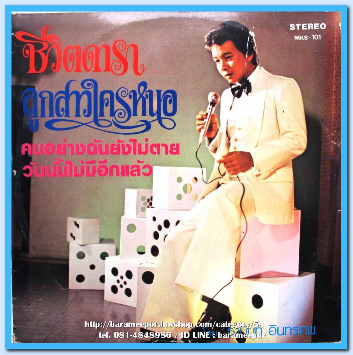 ธานินทร์ อินทรเทพ ชุด ชีวิตดารา แผ่นคู่ ปกเปิด 20 เพลง