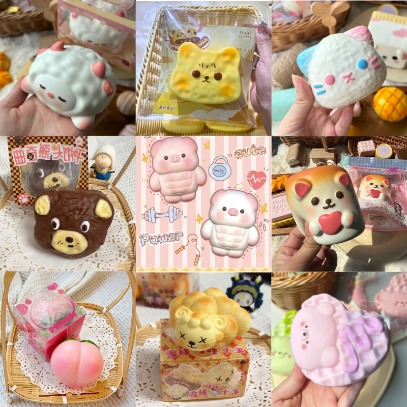 CB0807 สกุชชี่แท้ สกุชี่ สกุดชี่ สกุชชี สกุชชี่พีช สกุชชี่สโล squishy สกุชชี่ รวมแบรนด์ ของแท้