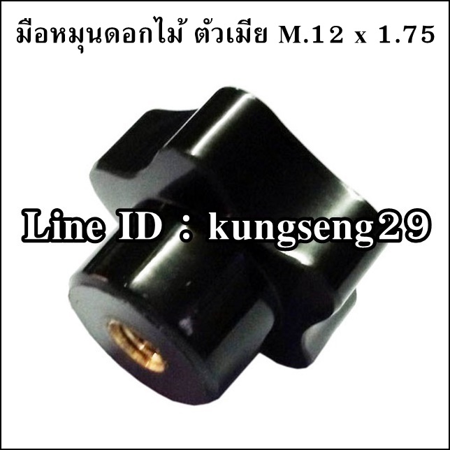 มือหมุนดอกไม้ห้าแฉก ตัวเมีย M.12 x 1.75 (หัว 48 mm)