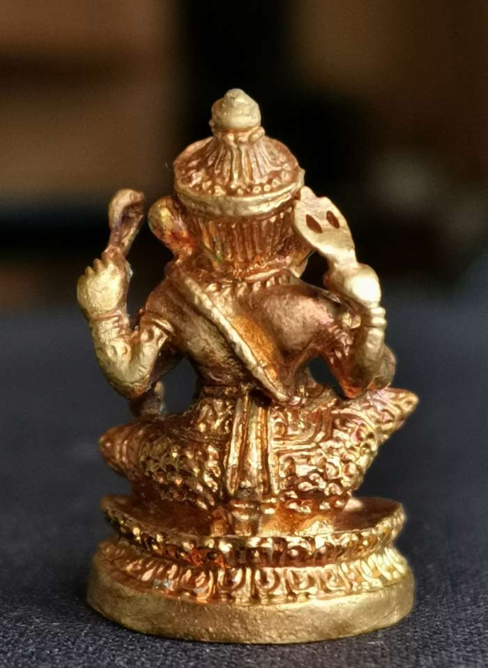 รูปหล่อพระพิฆเนศ รุ่นเมตตาบารมี หลวงพ่อแพ วัดพิกุลทอง จ.สิงห์บุรี ปี 2540 เนื้อโลหะ