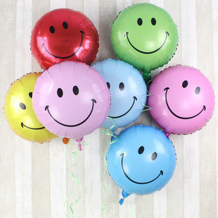 ลูกโป่งหน้ายิ้มเนื้อฟอย balloon ขนาด18 นิ้ว