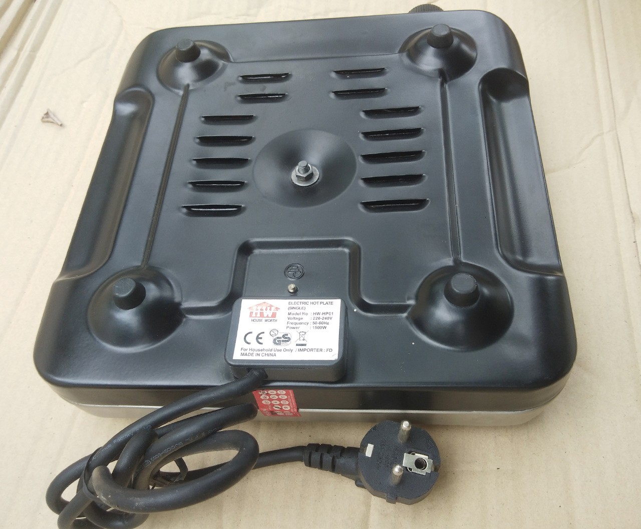 เตาไฟฟ้าหัวเดี่ยว HOUSE WORTH รุ่น HW-HP ขนาด 7.5 นิ้ว 1,500 วัตต์