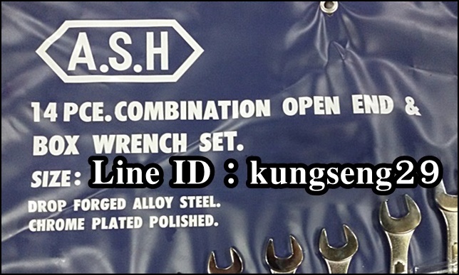 ASH ชุดประแจแหวนข้างปากตาย 14 ตัว