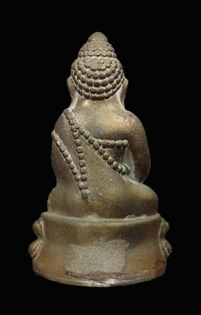 พระกริ่งอรหัง 100 ปี พิมพ์หน้าใหญ่ สมเด็จญาณสังวร วัดบวรนิเนศวิหาร ปี 2556 เนื้อสำริดก้นทองขาว หมายเลข 8378 (กริ่งดัง)