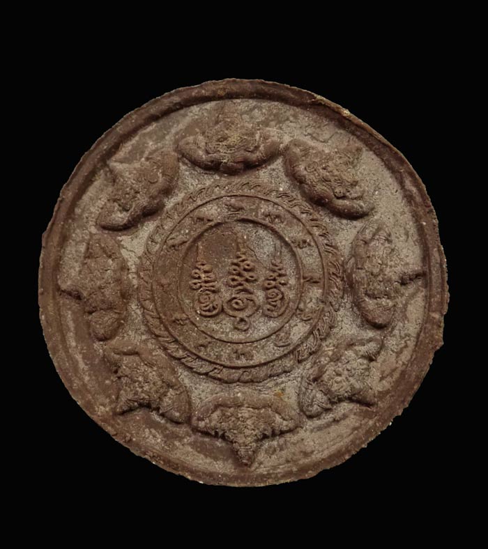 ปิดตาพังพะกาฬ สร้างวิหารองค์พ่อจตุคามรามเทพนราธิวาส ปี 2550 เนื้อผง ขนาด 5 ซ.ม. พร้อมกล่องเดิม