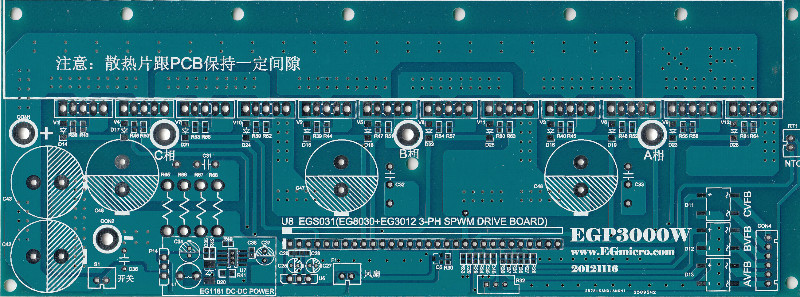 แผ่น PCB EGP3000W 3 phase pure sine wave inverter power board