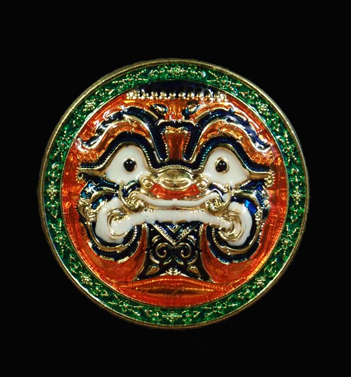 เหรียญกลมท้าวเวสสุวรรณ รุ่นเศรษฐี วัดถ้ำยะลา ปี 2561 เนื้อชุบกะไหล่ทองลงยา