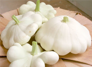 ฟักทองจานบินสีขาว - White Scallop Squash