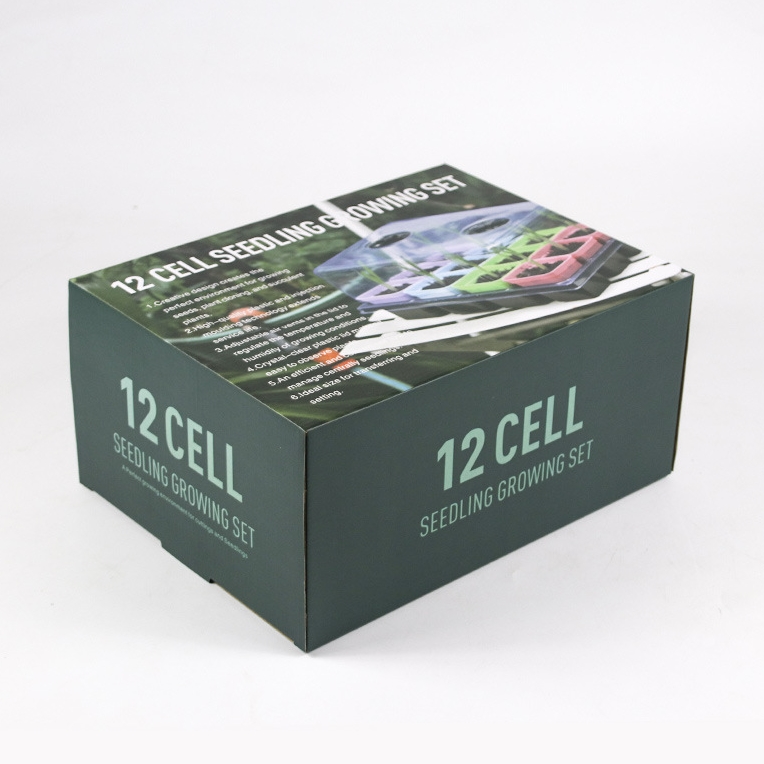 ชุดกล่องเพาะต้นกล้า 12 กระถาง พร้อมฝาครอบ กันนก กันแมลง