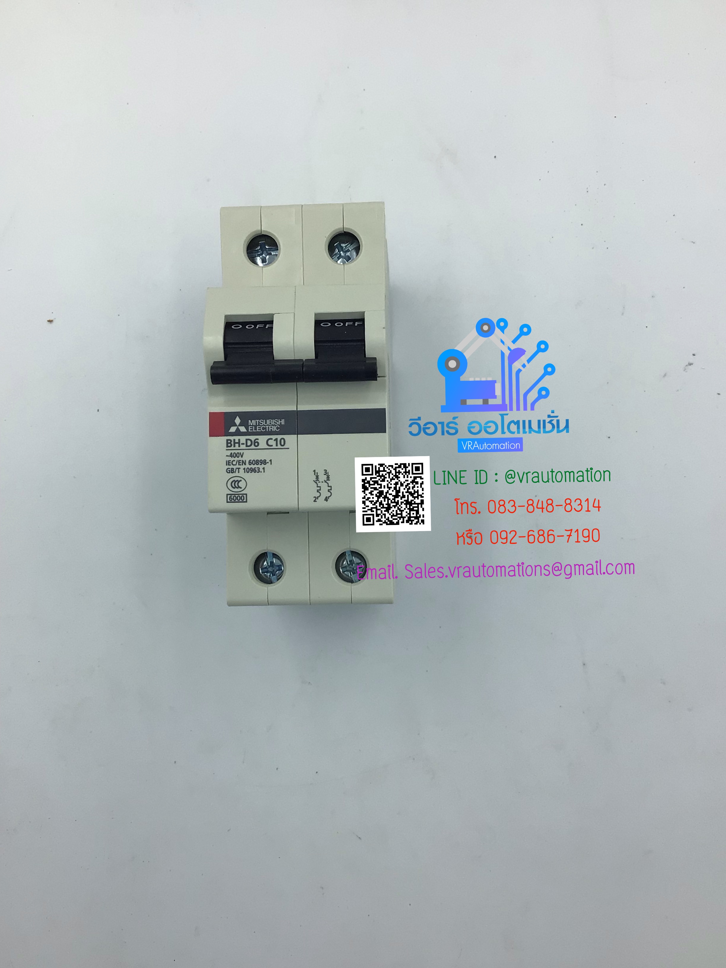 เบรกเกอร์ BH-D6 2P 10A