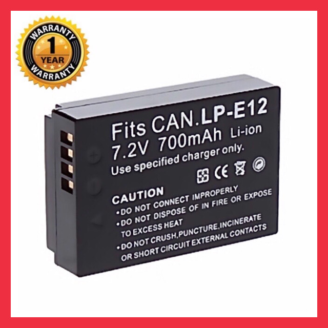 แบตเตอรี่ แคนนอน LP-E12/Canon Battery LP E12 แบตเตอรี่กล้อง Canon LP-E12 Canon Camera Battery แบตแคนนอน ใช้กับกล้อง Canon SX 70HS,EOS-M EOSM EOS-100D EOS100D