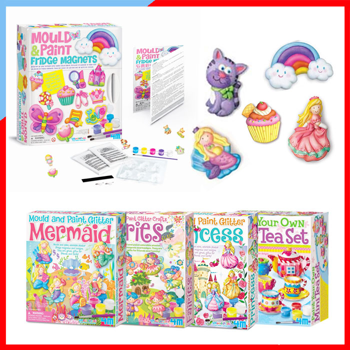 KD024 4M Mould & Paint - Glitter ของแท้ประเทศออสเตรเลีย ชุดของเล่นศิลปะ ปูนปั้น ระบายสี ปูนพลาสเตอร์ ของเล่นระบายสี