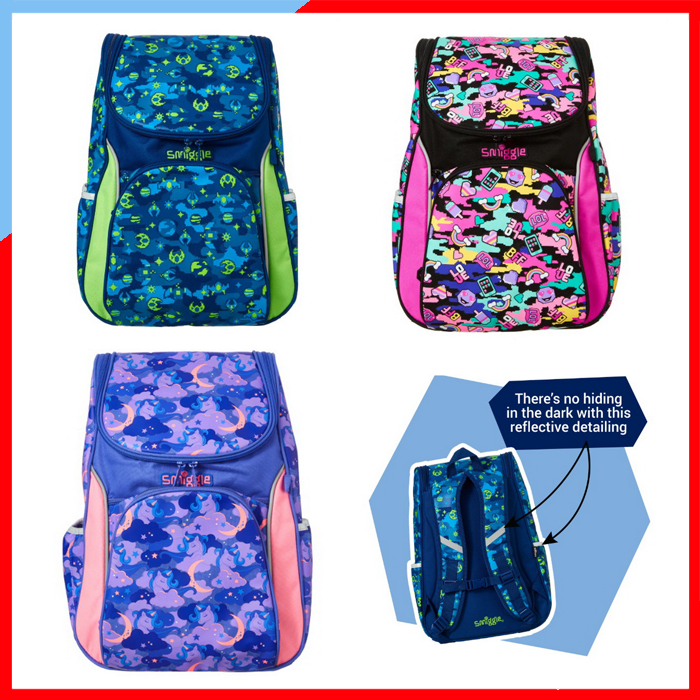 SMB120 กระเป๋าเป้ สะพาย smiggle Seek Reflective Access Backpack