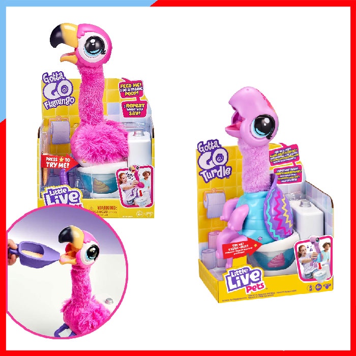 SR112 นกนั่งส้วม อึธรรมดาโลกไม่จำ Little Live Pets Gotta Go Flamingo