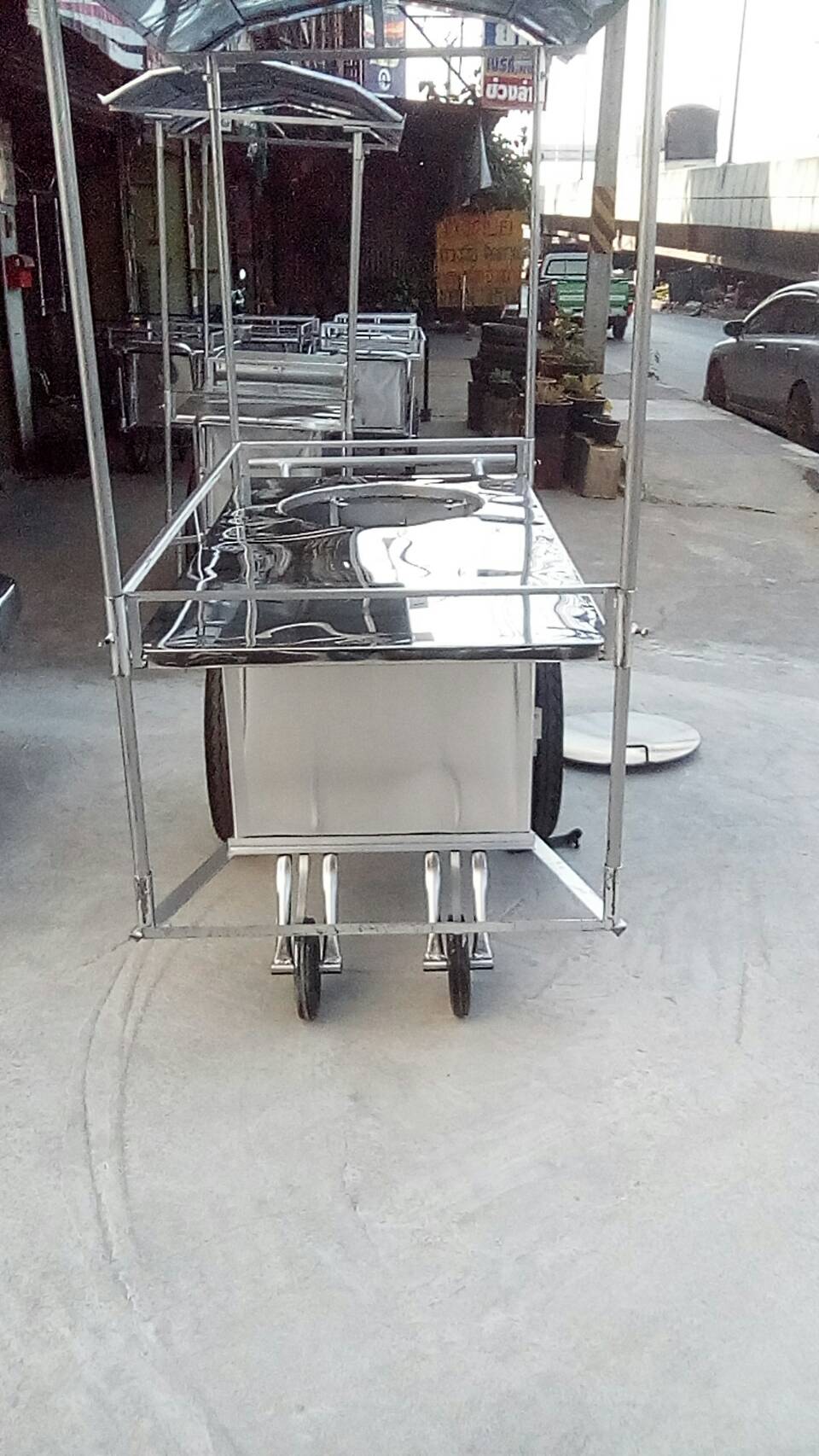 รถเข็นหลังคา80×160ซม.ขายโรตี(ใหม่)