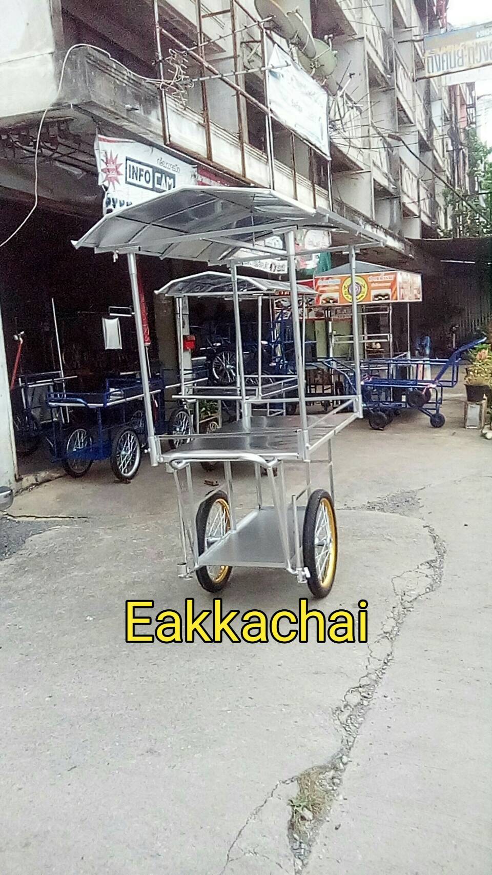 รถเข็นหลังคาปูบน130ซม.ล้อ17นิ้วยางมือสอง