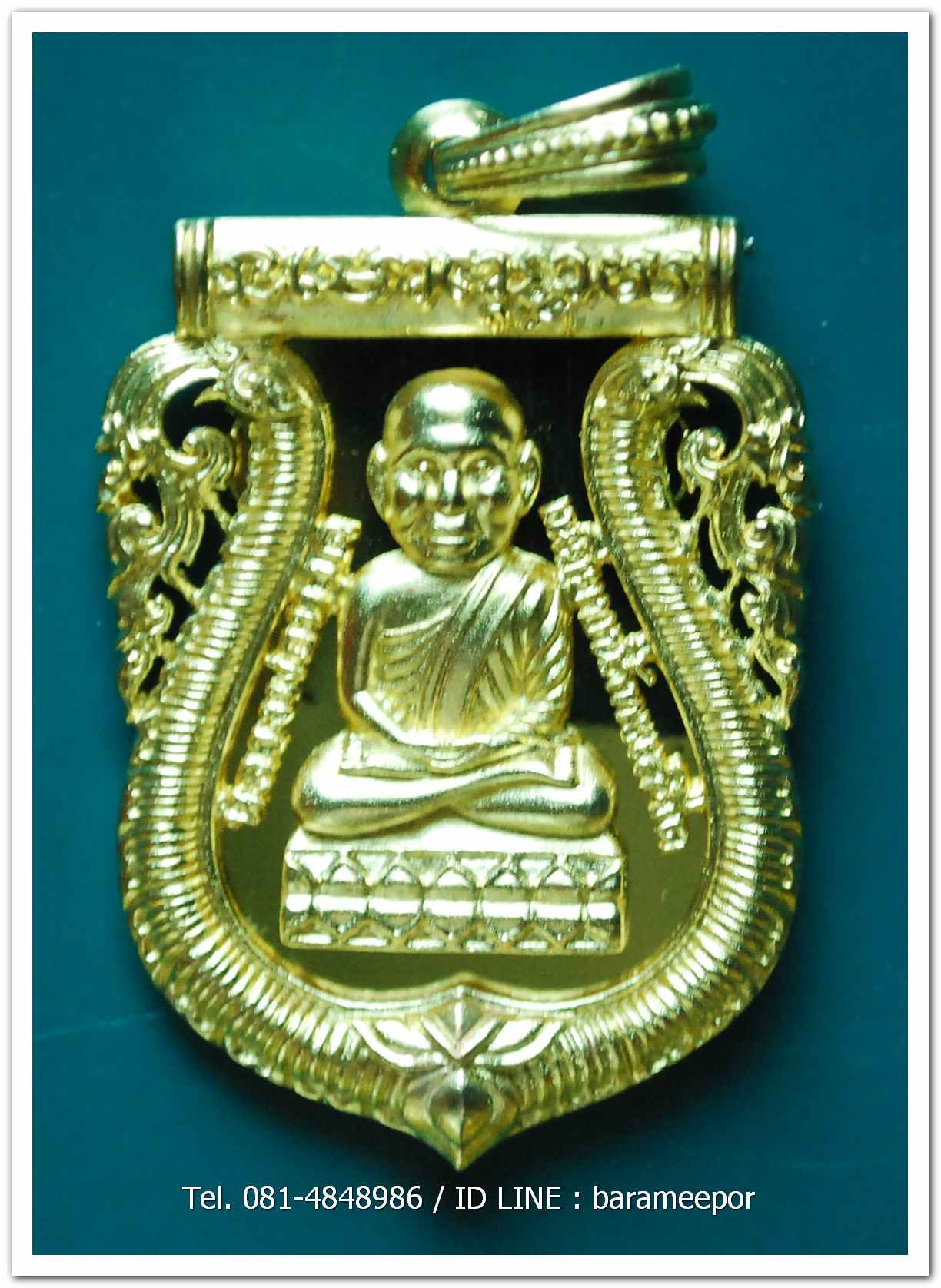 หลวงพ่อทวด 100 ปี อ.ทิม ศาลหลักเมือง เหรียญเสมาหัวโต ฉลุลายยกองค์ เนื้อระฆัง หมายเลข ๑๑๔๕