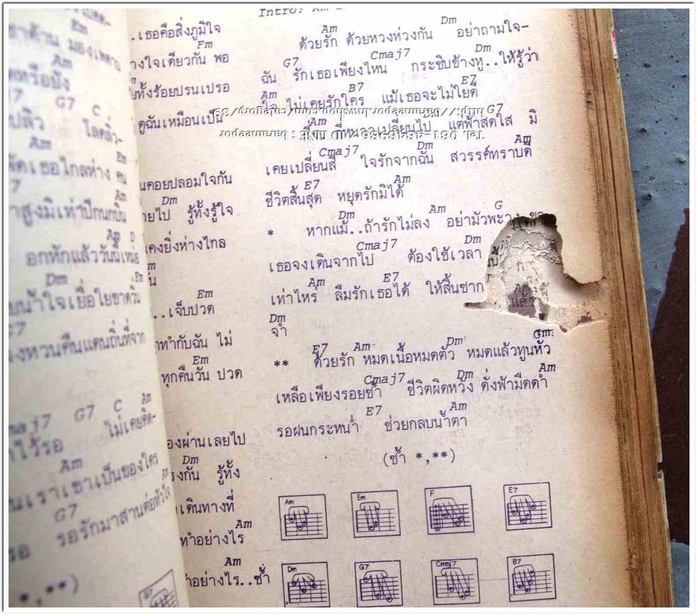 หนังสือ พจนานุกรม เพลงประทับใจ รวบรวมเพลงไทย เพื่อชีวิต พร้อมคอร์ดกีตาร์..9