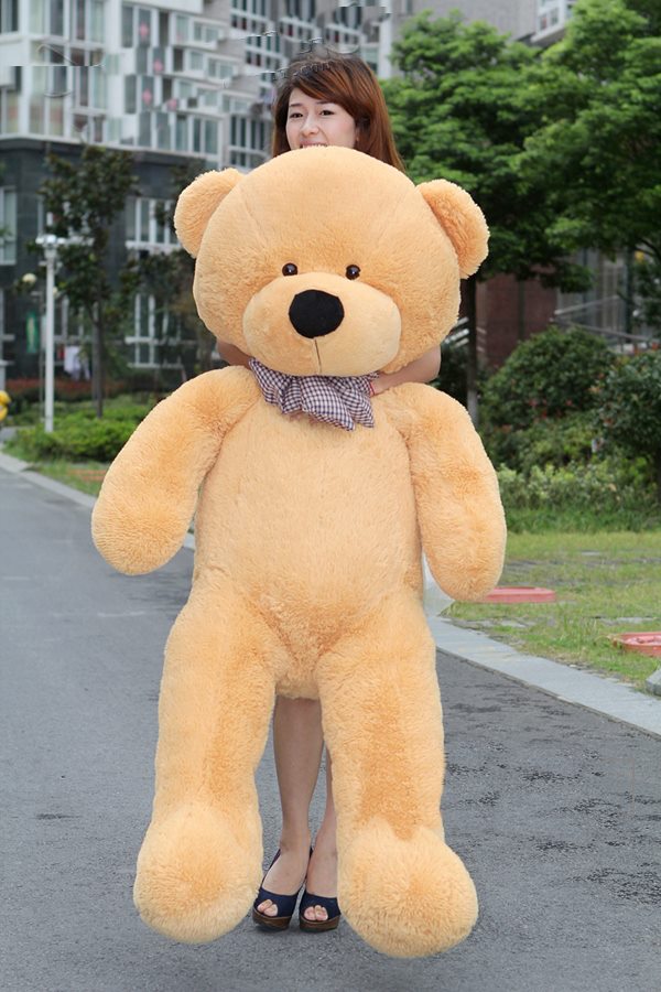 ตุ๊กตาหมี ขนนุ่ม สีน้ำตาลอ่อน ขนาด 1.2 เมตร ส่งฟรี