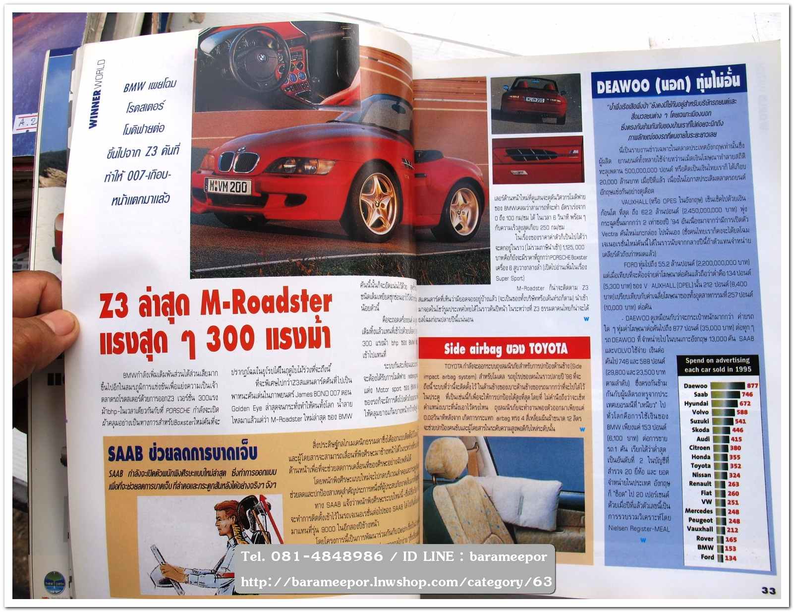หนังสือนิตยสารรถยนต์ ไทย-เทศ มีหลายหัว หลายราคา