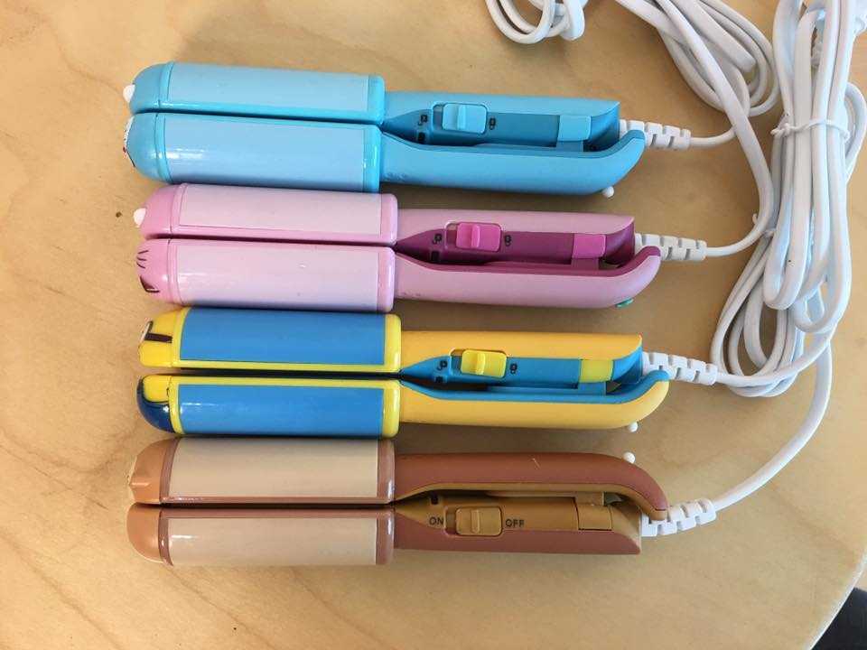 Hair Style Mini Portable เครื่องหนีบผม ม้วนลอน มินิ สีพาสเทลทูโทน ปลอกหุ้มลายการ์ตูน
