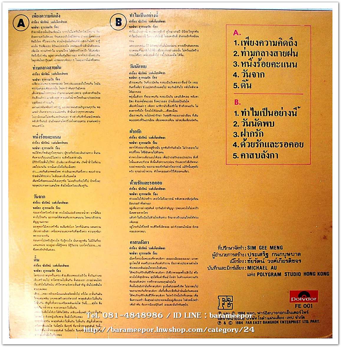 ชลธิชา สุวรรณรัต ชุด เพียงความคิดถึง แผ่นเต็ม..2