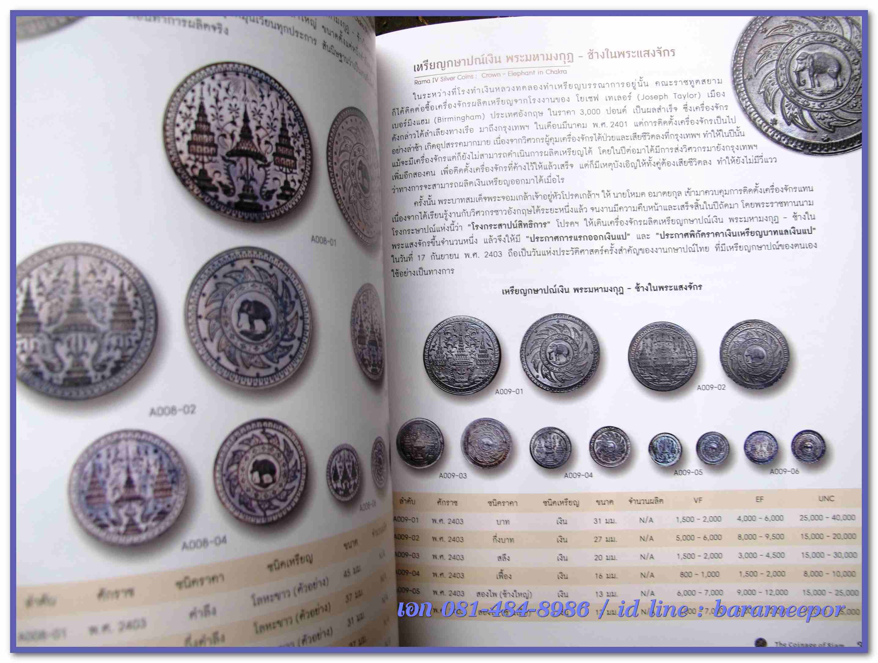 หนังสือ "กษาปณ์เมืองสยาม" The Coinage of Siam คู่มือเหรียญที่ใหม่ล่าสุดตอนนี้ โดยนายแพทย์ไชยยศ พงศ์จารุสถิต