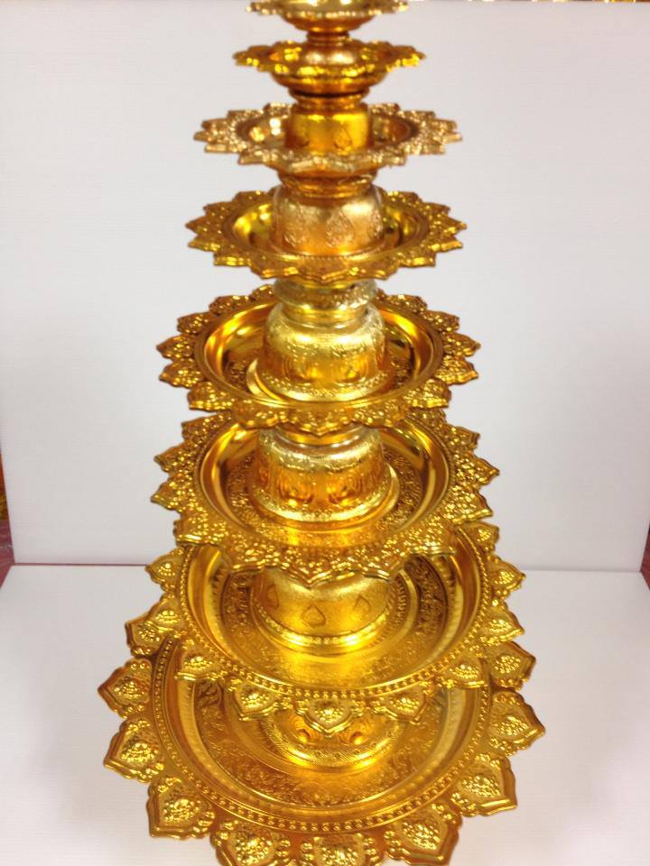 พานโตก (อลูมิเนียม เงิน-ทอง)