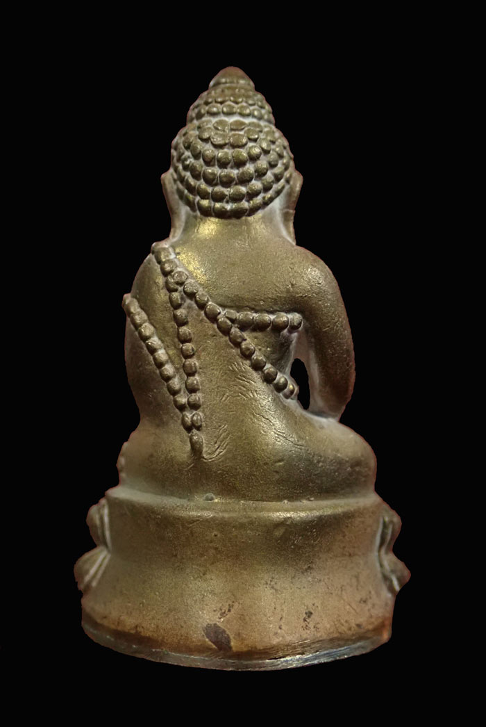 พระกริ่งอรหัง 100 ปี พิมพ์หน้าใหญ่ สมเด็จญาณสังวร วัดบวรนิเนศวิหาร ปี 2556 เนื้อสำริดก้นทองขาว หมายเลข 8745 (กริ่งดัง)