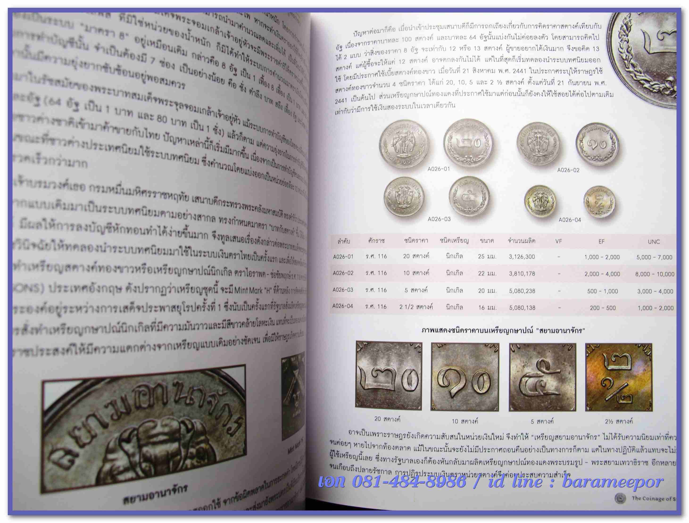 หนังสือ "กษาปณ์เมืองสยาม" The Coinage of Siam คู่มือเหรียญที่ใหม่ล่าสุดตอนนี้ โดยนายแพทย์ไชยยศ พงศ์จารุสถิต