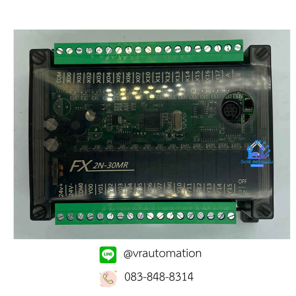 FX2N-30MR บอร์ดควบคุม PLC พร้อมช่องสัญญาณ I/O 30 ช่อง
