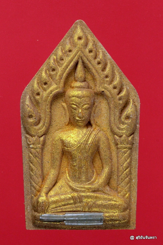ขุนแผน นะหน้าทอง เนื้อไม้เทพทาโร ฝังตะกรุด หน้าปัดทอง หลวงปู่บุญ โสภโณ