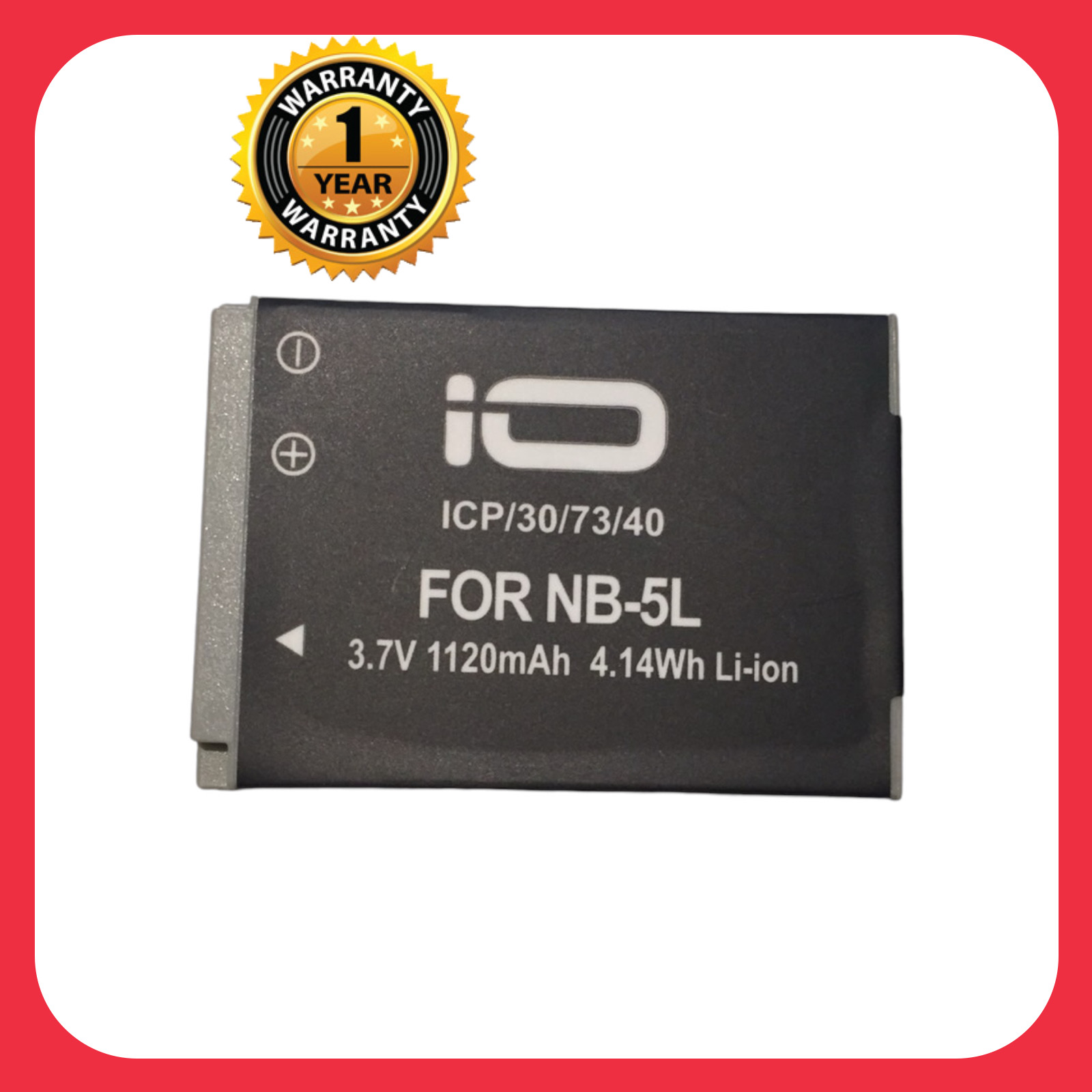 แบตเตอรี่ แคนนอน NB-5L/Canon Battery NB 5L แบตเตอรี่กล้อง Canon NB-5L Canon Camera Battery แบตแคนนอน ใช้กับกล้อง Canon PowerShot S110 SD700IS SD700IS Digital ELPH SD790IS