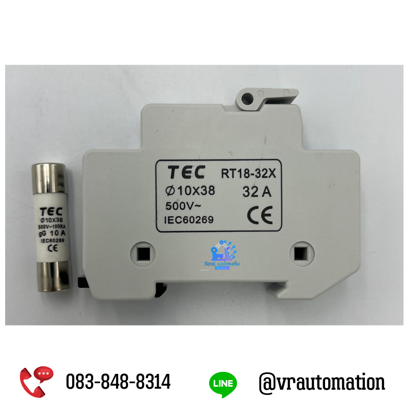 RT18-10A,10A ฐานฟิวส์+ลูกฟิวส์ 10x38 RT18