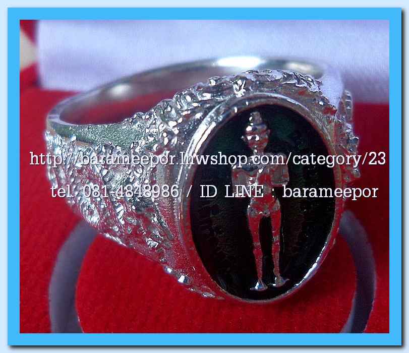 แหวน ไอ้ไข่ เด็กวัดเจดีย์ รุ่นเจริญทรัพย์ ๖๑ เนื้อเงิน หลายลาย ขนาด 18,19,20