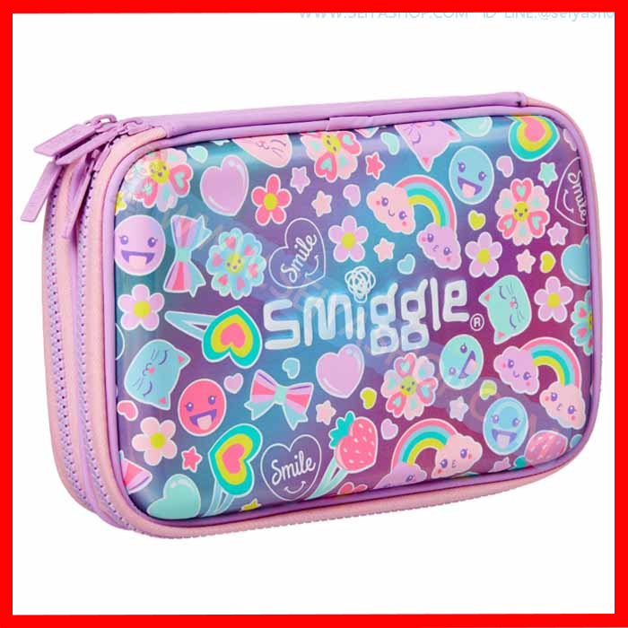(สินค้ามีตำหนิ) SMP143 กล่องดินสอ smiggle 2 ชั้น Stylin' Double Up Hard Top Pencil Case