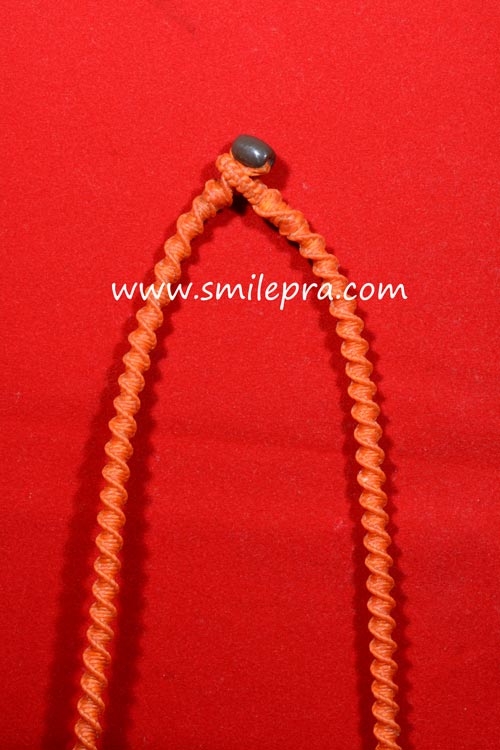 สร้อยเชือกเทียนถักพร้อมหินตาเสือ