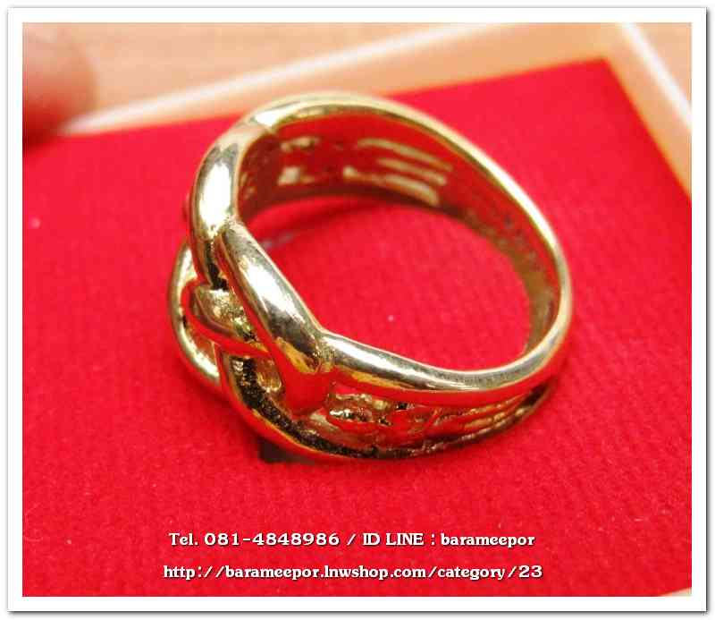 แหวน ไอ้ไข่ เด็กวัดเจดีย์ รุ่นเจริญทรัพย์ ๖๑ เนื้อทองเหลือง ขนาด 17 mm.