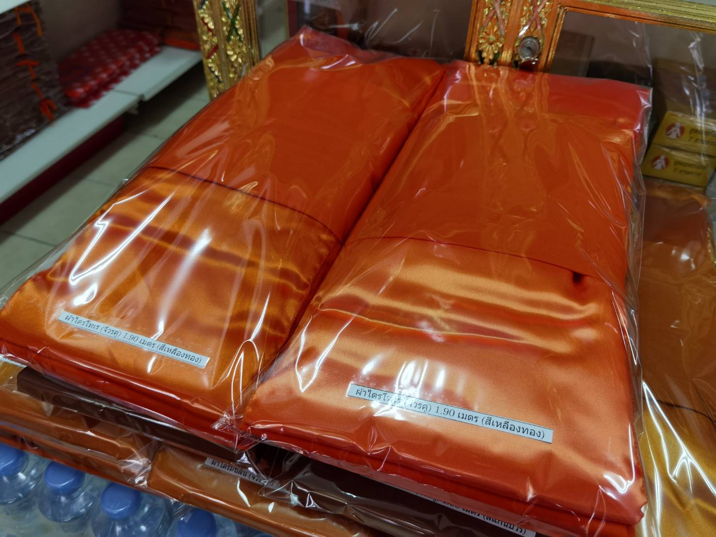 ผ้าไตรโทเร (จีวรคู่) 1.90 เมตร *ไม่มียี่ห้อ บรรจุถุงแก้วใส