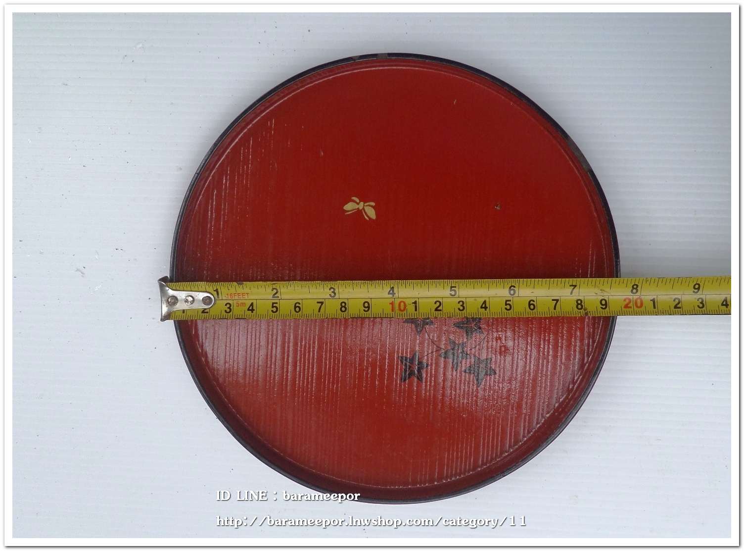 ถาดไม้กลม ขนาด 8 นิ้ว สภาพสวยเดิมๆ