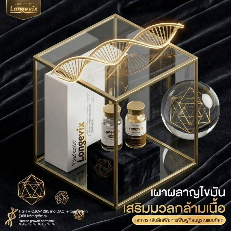 💪 𝗩𝗶𝘁𝗮𝗣𝗲𝗽𝘁𝗶𝘅™ 𝗟𝗼𝗻𝗴𝗲𝘃𝗶𝘅 . 💛 timeless ระดับเซลล์ สูตรผสานเปปไทด์ขั้นสูง ใช้ร่วมกับเปปไทด์คุมหิว &